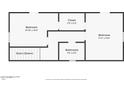 Second-floor layout showcasing bedrooms, a full bathroom, stairs, and closet space, providing clear room dimensions at 2227 N 57Th Dr, Phoenix, AZ 85035