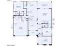 Layout of first floor featuring a 2-car garage, kitchen, flex space, gathering room, and more at 22458 E San Tan Blvd, Queen Creek, AZ 85142