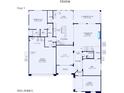 Detailed floor plan showcases layout of first level including Gathering Room, Kitchen and flex room at 25845 S 227Th St, Queen Creek, AZ 85142