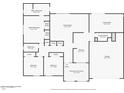 Detailed floorplan showcasing the layout of a two-bedroom home including the garage, living room, and dining room at 4062 W Eva St, Phoenix, AZ 85051