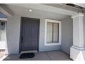 Close-up of the front door and entrance of the house, showing the details and design of the entryway at 3314 E Page Ave, Gilbert, AZ 85234