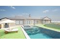 Inviting backyard pool and patio area, perfect for relaxing and entertaining at 3506 N Crystal Peak Cir, Mesa, AZ 85207
