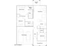 Detailed floor plan showcasing the layout of the home with bedrooms, kitchen, and garage at 32229 N Garnet Way, San Tan Valley, AZ 85143