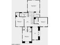 Upstairs floorplan showcasing bedrooms, bathrooms, and a game room at 3811 S Bridlewood Ave, Mesa, AZ 85212