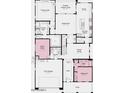 Detailed floorplan showing layout of the home including bedrooms, bathrooms, and living spaces at 3811 S Bridlewood Ave, Mesa, AZ 85212
