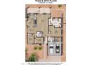 Detailed floor plan of the home showing the layout of rooms and dimensions at 15232 S 36Th Pl, Phoenix, AZ 85044