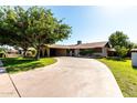 Single-story home with a spacious driveway and mature trees at 518 N Cheri Lynn Dr, Chandler, AZ 85225