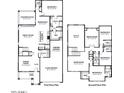 Detailed first and second floor plan showcasing layout with bedrooms, kitchen, and living spaces at 10043 S 23Rd Dr, Phoenix, AZ 85041