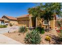 Inviting single-story home featuring a two-car garage and desert landscaping in front at 16954 W Mohave St, Goodyear, AZ 85338