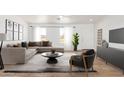 Cozy living room featuring a large sectional sofa, neutral tones, and natural light at 5055 N Jayson Rd, Casa Grande, AZ 85194