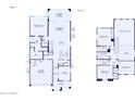Detailed floor plan showcases the layout of this two-story home design at 13557 W Cassia Trl, Peoria, AZ 85383