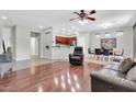 Open floor plan showcasing the living room, dining area, and modern kitchen at 4323 S Ranger Trl, Gilbert, AZ 85297