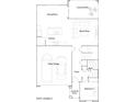 First floor floor plan featuring kitchen, dining room, great room, bed, garage, and covered patio at 11946 W Calle De Pompas --, Peoria, AZ 85383