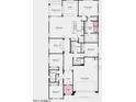 Detailed floor plan featuring 4 bedrooms, 3 bathrooms, a study, and an open-concept living space at 8836 W Orange Dr, Glendale, AZ 85305