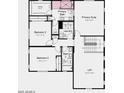 Second floor layout showing the main bedroom, two more bedrooms, a loft and laundry room at 16760 W Hope Dr, Surprise, AZ 85388