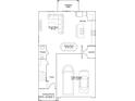 Home floor plan featuring an open concept kitchen and great room layout with covered patio at 9526 W Catalina Dr, Phoenix, AZ 85037