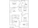 Upstairs floor plan featuring primary suite, loft and 4 bedrooms with 2 bathrooms at 9526 W Catalina Dr, Phoenix, AZ 85037