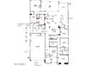 Detailed floor plan showcases a spacious layout with four bedrooms, a flex room, and a 4-car garage at 23036 E Oriole Way, Queen Creek, AZ 85142