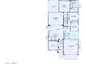 Detailed floor plan showcasing the layout of the home with the owner's suite, bedrooms, and gathering room at 6383 W Rushmore Way, Florence, AZ 85132