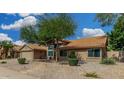 Attractive single-Gathering home with desert landscaping and a mature tree in the front yard at 9004 S Ash Ave, Tempe, AZ 85284