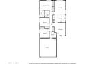 Home floor plan featuring three bedrooms, two bathrooms, and a two car garage at 11921 W Flores Dr, El Mirage, AZ 85335
