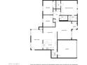 Detailed floorplan showcasing the layout of this lovely home with a kitchen, living room and three bedrooms at 4443 W Acoma Dr, Glendale, AZ 85306