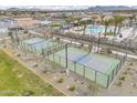 Aerial view of pickleball courts in community amenity area at 8149 E Petunia Ave # 1007, Mesa, AZ 85212