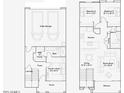 Detailed floor plan showcasing the layout of the home, including bedrooms, kitchen, garage, and living spaces at 8149 E Petunia Ave # 1054, Mesa, AZ 85212