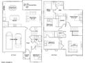 Detailed floor plan showcasing the layout of the first and second floors, including room dimensions and arrangements at 8251 E Petunia Ave, Mesa, AZ 85212