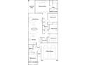 Detailed floor plan featuring 5 bedrooms, 3 baths, a 2-bay garage, kitchen, and great room at 17349 W Smoketree Dr, Surprise, AZ 85387