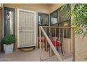 Charming patio with seating, providing a relaxing outdoor space with natural light at 8787 E Mountain View Rd # 2100, Scottsdale, AZ 85258