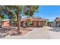 Charming brick home featuring mature trees, a covered carport and a well maintained yard at 8140 E Mitchell Dr, Scottsdale, AZ 85251