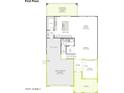 First floor plan featuring an open layout kitchen, great room, office, and 3-car tandem garage at 2283 E Foremaster Rd, San Tan Valley, AZ 85140