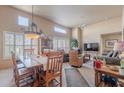 Open-concept living area with abundant natural light, a ceiling fan, and comfortable furnishings at 11260 N 92Nd St # 2111, Scottsdale, AZ 85260