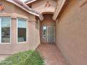 Inviting front entry with tile flooring and views of the exterior at 2395 E Hancock Trl, Casa Grande, AZ 85194