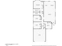 Layout featuring four bedrooms, two bathrooms, large living area, kitchen, laundry room, and a two-car garage at 8832 W Manzanita Dr, Peoria, AZ 85345