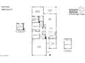 Katmai floor plan layout with clearly marked bedrooms, bathrooms, kitchen, and living spaces, and 1660 sqft at 18247 W Soft Wind Dr, Surprise, AZ 85387