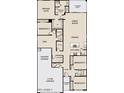 Detailed floor plan showcasing a four-bedroom layout with an open concept living and kitchen area at 46819 W Old Timer Rd, Maricopa, AZ 85139