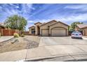 Inviting single-story home featuring a two-car garage, neutral stucco, and low maintenance desert landscaping at 863 S Del Rancho --, Mesa, AZ 85208
