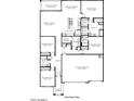 Detailed first-floor plan showcasing a 3-car garage, bedrooms, kitchen, dining room, great room, and covered patio at 12247 E Agave Ln, Florence, AZ 85132