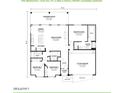 Floor plan layout showcasing 3 bedrooms, 2 bathrooms, a large open living area, and a 2 car garage at 6286 S Dean Rd, Buckeye, AZ 85326