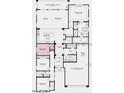 View of a home floor plan, featuring four bedrooms, three bathrooms, a three-car garage, and a kitchen at 10155 W Columbus Ave, Avondale, AZ 85392