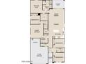 Open-concept floor plan with a primary suite, guest retreat, kitchen, great room, dining, and 2-car garage at 15793 W Beryl Ave, Waddell, AZ 85355