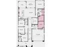 Spacious open-concept floor plan featuring a large kitchen, study, and a two-car garage at 20747 E Arroyo Verde Dr, Queen Creek, AZ 85142