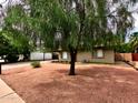 Charming single-story home featuring low maintenance landscaping, mature tree, and a cozy front porch at 3216 E Campo Bello Dr, Phoenix, AZ 85032