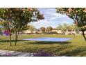 Outdoor basketball court on a grassy area, perfect for recreational activities and sports at 7842 W Tether Trl, Peoria, AZ 85383