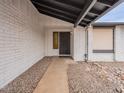 Close-up of the front entrance highlighting the walkway and architectural details at 5817 S Siesta Ln, Tempe, AZ 85283