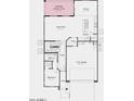 Detailed first floor plan featuring an open layout with a great room, kitchen, dining area, and a two-car garage at 10860 E Tiburon Ave, Mesa, AZ 85212