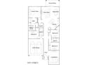 Detailed floor plan showcasing four bedrooms, three bathrooms, and an open-concept layout at 4695 E Topaz Dr, San Tan Valley, AZ 85143