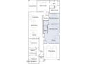 Detailed floor plan of home showcasing the layout of the bedrooms, kitchen, living spaces, and garage at 4732 E Amethyst Ln, San Tan Valley, AZ 85143